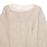 Womens Blouse Beige Long Sleeve M