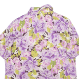 Womens Printed Blouse Purple Floral UK 16