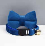 Anypet Small Blue Bow Cat Collar with Safety Buckle, Bell & Durable Adjustable Strap – Stylish Comfortable Pet Accessory for Cats