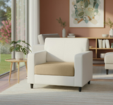 Anyhouz Sofa Cushion Cover – Beige Polyester, Thick Stretchable, 1Pc Living Room Chair