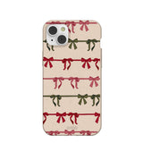 Seashell Holiday Bows iPhone 14 Plus Case