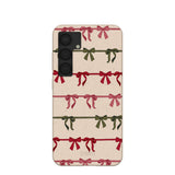 Seashell Holiday Bows Samsung Galaxy S25 Case