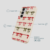 Seashell Holiday Bows Samsung Galaxy S25 Case
