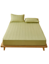 Anycozy Mattress Cover Green 180x200cm Pure Cotton Soft Quilted Bed Sheet Anti-bacterial Protector Cover