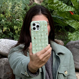 Sage Green Fall Gingham iPhone 15 Pro Case