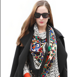 Anyyou 100% Pure Merino Wool Multicolor Marble Poncho Winter Large Scarf With Trendy Pashmina Shawl Bandana For Womenfashion Design