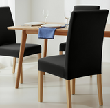 Anyseat Black Velvet Dining Chair Cover – Plush Stretchable Slipcover for Kitchen & Dining Room Chairs