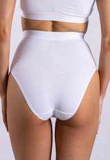 High Waisted Briefs, White