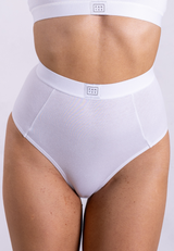 High Waisted Briefs, White