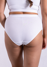 High Waisted Briefs, White