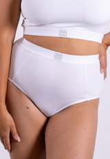 High Waisted Briefs, White