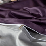 Anycozy Queen Bed Sheet Set – Purple & Light Grey Ultra‑Soft Luxury Egyptian Cotton Bedding Cover, 6‑Piece Ensemble