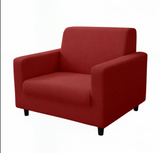 Anyseat 1-Seater Sofa Cover – Plain Wine Red Style Slipcover for Living Room Chair Protection