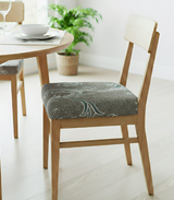 Anyseat Light Brown Random Wave Print Chair Cover – Stretch Washable Removable Seat Cover for Dining & Kitchen
