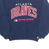 RUSSELL ATHLETIC Atlanta Braves Baseball Mens Sweatshirt Blue USA M