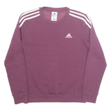 ADIDAS Womens Sweatshirt Maroon S