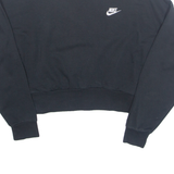 NIKE Cropped Womens Sweatshirt Black High Neck S
