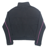 DIESEL Cropped Womens Sweatshirt Black 1/4 Zip XS