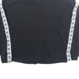 ADIDAS Womens Sweatshirt Black 1/4 Zip UK 12
