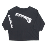 REEBOK Cropped Womens T-Shirt Black L