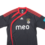 ADIDAS S.L. BENFICA Mens Football Shirt Jersey Black Crew Neck M