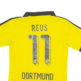 PUMA DORTMUND Mens Football Shirt Jersey Yellow Collared S
