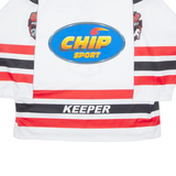 CHIP SPORT BKP Keeper Hockey Mens Jersey White 3/4 Sleeve USA L