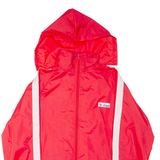 VIRMA Lightweight Mens Rain Jacket Red Hooded M