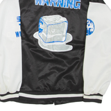 Global Warming Mens Bomber Jacket Black Colourblock M