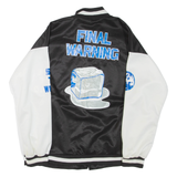 Global Warming Mens Bomber Jacket Black Colourblock M