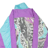 Womens Track Jacket Purple Crazy Pattern 2XL