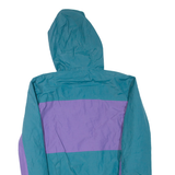 LYLE & SCOTT Mens Jacket Blue Hooded Colourblock L