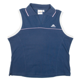 ELLESSE Womens Polo Shirt Blue Sleeveless M