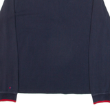 CHAMPION Mens Polo Shirt Blue Long Sleeve XS