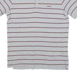 LEVI'S Mens Polo Shirt Grey Striped S
