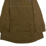 DESIGUAL Womens Overcoat Coat Green Geometric UK 10