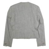 AKRIS CLUB Womens Blazer Jacket Black 90s Houndstooth UK 10