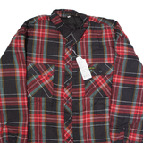 NOBLESSIMO Mens Lumberjack Jacket Black Flannel Plaid XL