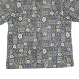 WOOLRICH Mens Hawaiian Shirt Blue Crazy Pattern XL