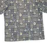 WOOLRICH Mens Hawaiian Shirt Blue Crazy Pattern XL