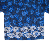 EXTREME GEAR Mens Hawaiian Shirt Blue Floral XL