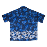 EXTREME GEAR Mens Hawaiian Shirt Blue Floral XL