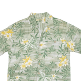 SUMMA Mens Hawaiian Shirt Green Floral M