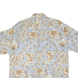 CAMPIA Mens Hawaiian Shirt Blue Floral XL