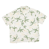 PARADISE FOUND Mens Hawaiian Shirt White Floral Short Sleeve XL