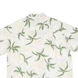 PARADISE FOUND Mens Hawaiian Shirt White Floral Short Sleeve XL