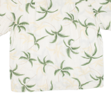 PARADISE FOUND Mens Hawaiian Shirt White Floral Short Sleeve XL