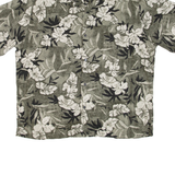 AXCESS MEN Mens Hawaiian Shirt Green Floral XL