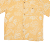 ISLAND REPUBLIC Mens Hawaiian Shirt Orange Floral L