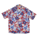 CARIBBEAN Mens Hawaiian Shirt Red Floral M
